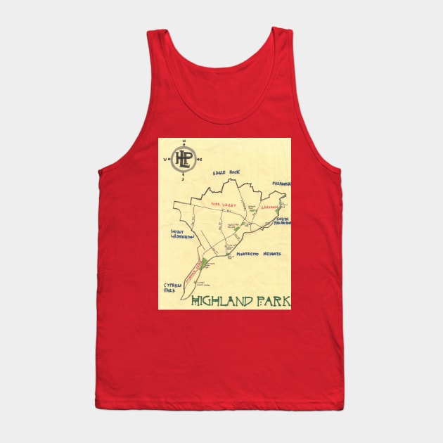 Highland Park Tank Top by PendersleighAndSonsCartography